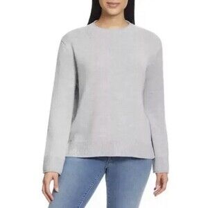 Ella Moss Women's Cozy Knit Crew Neck Gray Sweater Size Medium